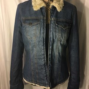 Vintage Abercrombie  Sherpa lined Denim Jacket